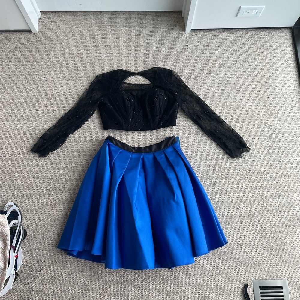 Royal Blue and Black Two Piece Set (Never Worn!)